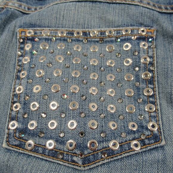 ST. JOHN EVENING Rhinestone Fashion Fit Straight Leg Jeans Women’s Size 8 - Picture 10 of 13